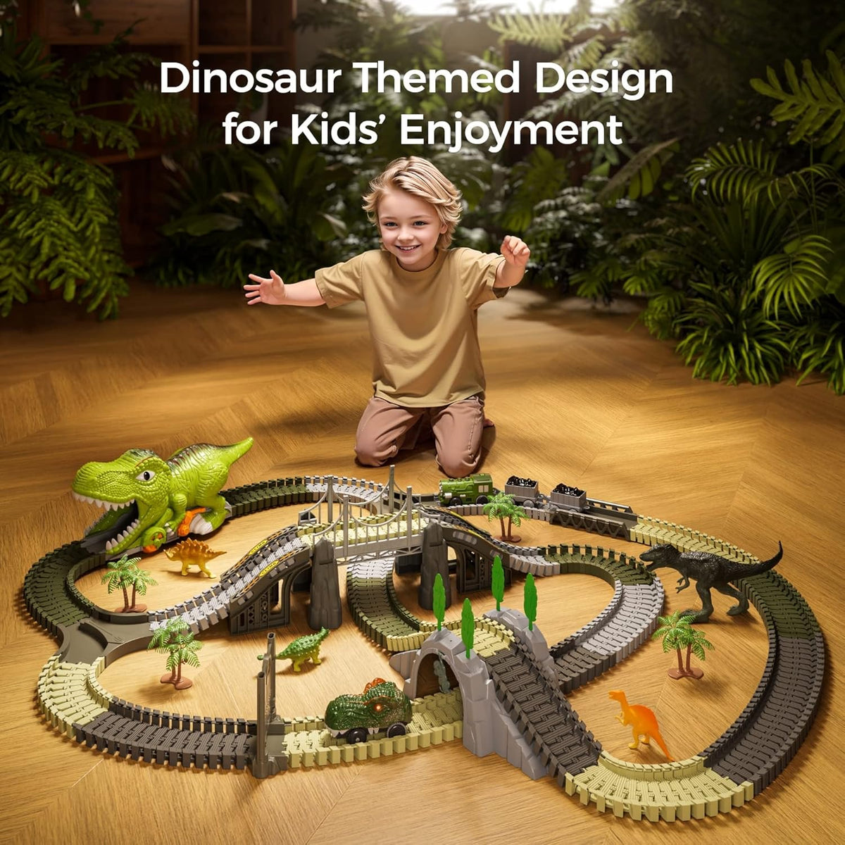 TUMAMA Dinosaur Race Track Toy