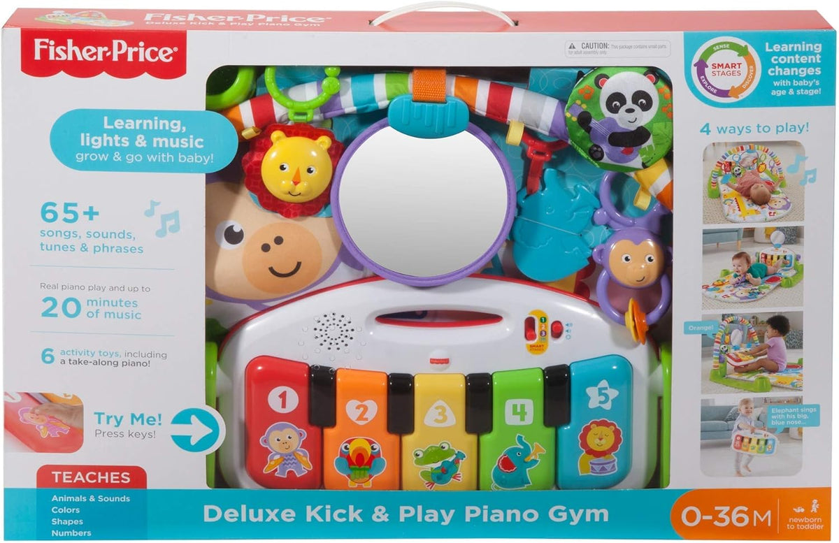 Fisher Price - Deluxe Kick & Play Piano Gym Green