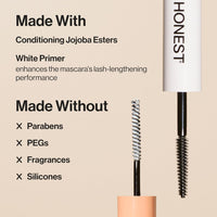 Honest Beauty 2-in-1 Extreme Length Clean Mascara + Lash Primer | Lengthening + Volumizing | EWG Verified + Cruelty Free | Black, .27 fl oz