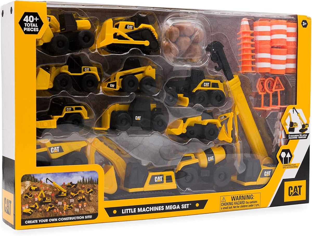 CAT Construction Toys, Little Machines Mega Activity Playset w/ 41 Pieces,Toys 3+