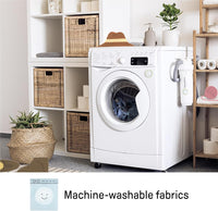 Ingenuity InLighten 5-Speed Baby Swing - Swivel Infant Seat, 5 Point Safety Harness, Nature Sounds, Lights - Van Elephant