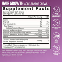 Force Factor Hair Growth Accelerator Soft Chews, Lustriva & Biotin to Promote Thicker