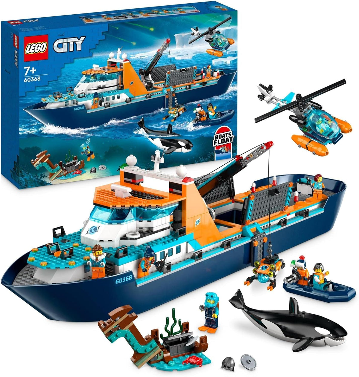 LEGO® City Arctic Explorer Ship 60368 Building Toy Set