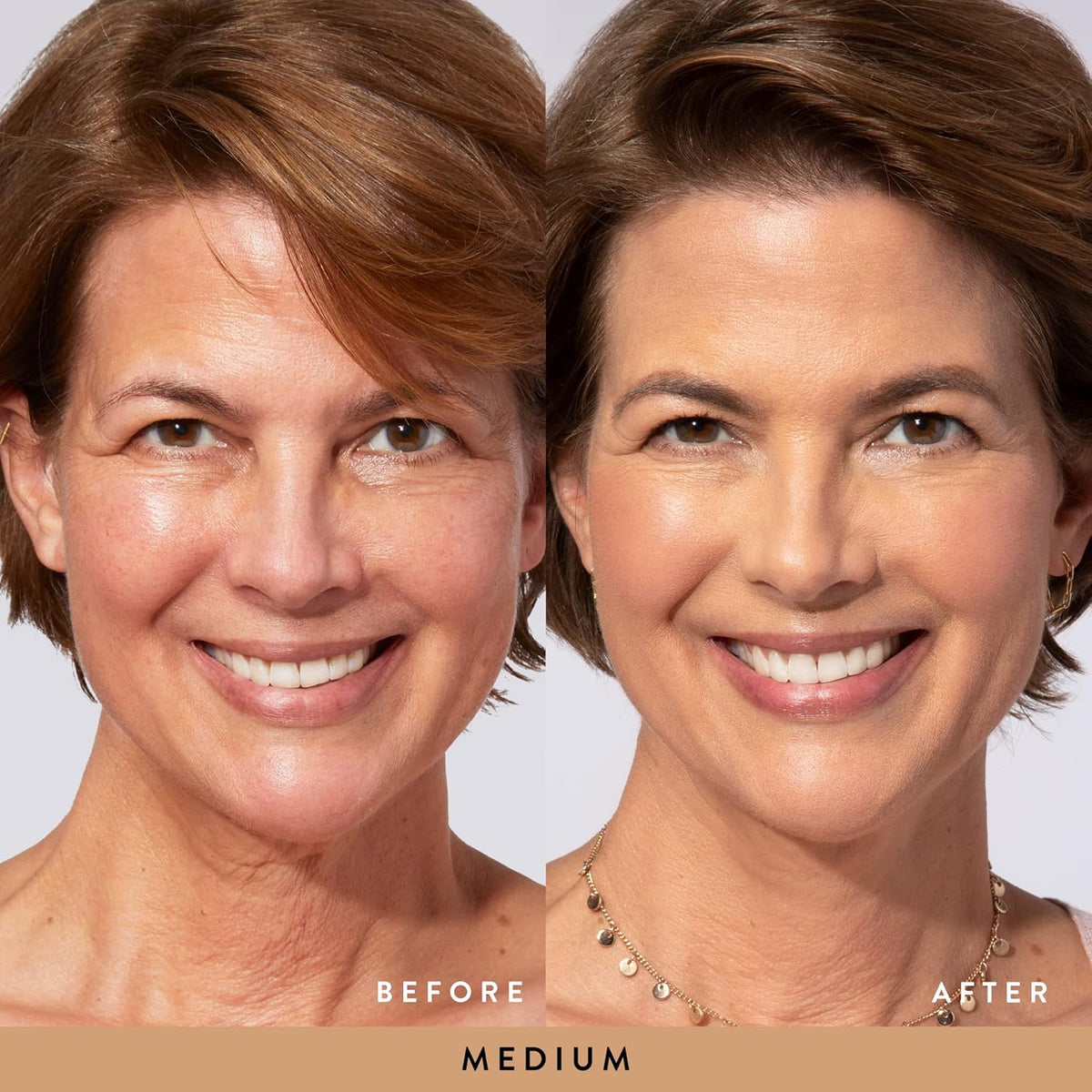 NEW YORK Baked Balance-N-Glow Illuminating Powder Foundation, Medium + Retractable Kabuki Brush + Baked Blush-N-Brighten, Pink Grapefruit