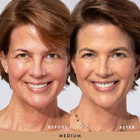 NEW YORK Baked Balance-N-Glow Illuminating Powder Foundation, Medium + Retractable Kabuki Brush + Baked Blush-N-Brighten, Pink Grapefruit