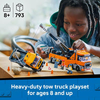 LEGO® City Heavy-Duty Recovery Tow Truck with Crane for Ages 8 and up