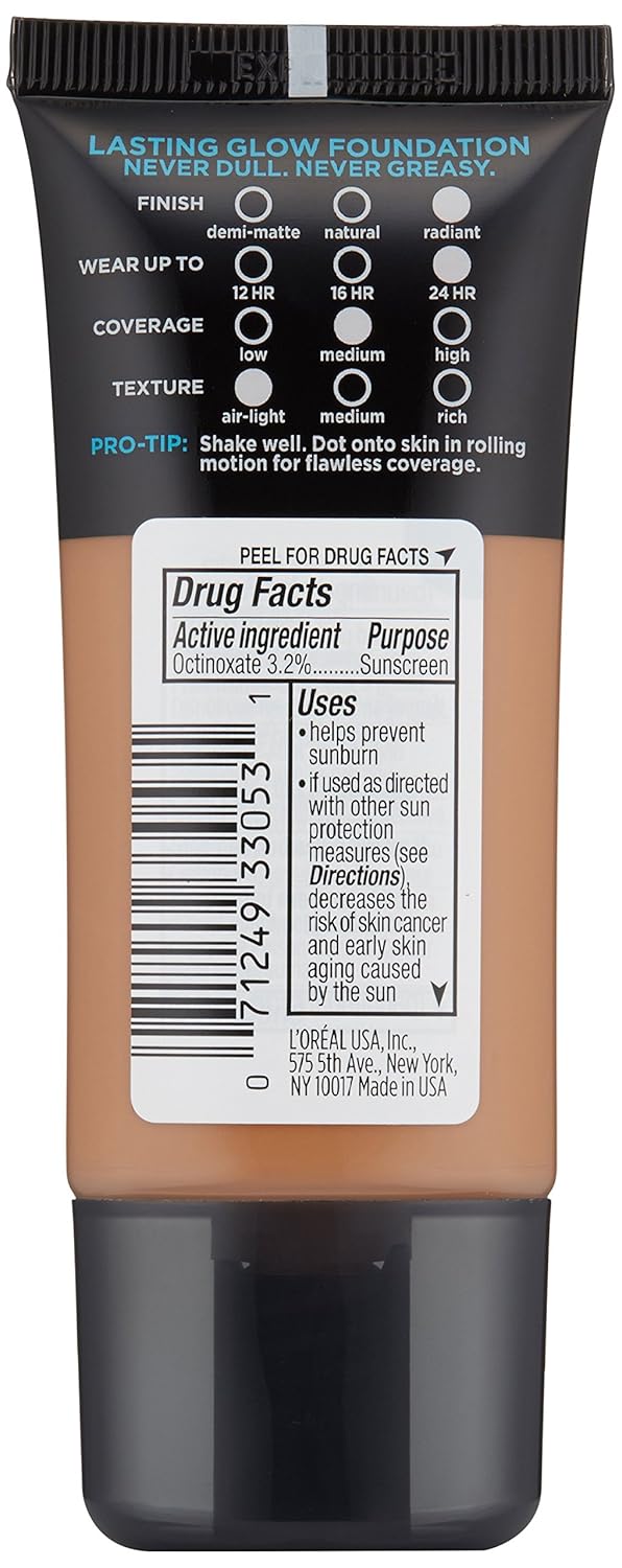 L’Oréal Paris Infallible Pro-Glow Foundation, Creme Cafe, 1 fl; oz. (Pack of 2)