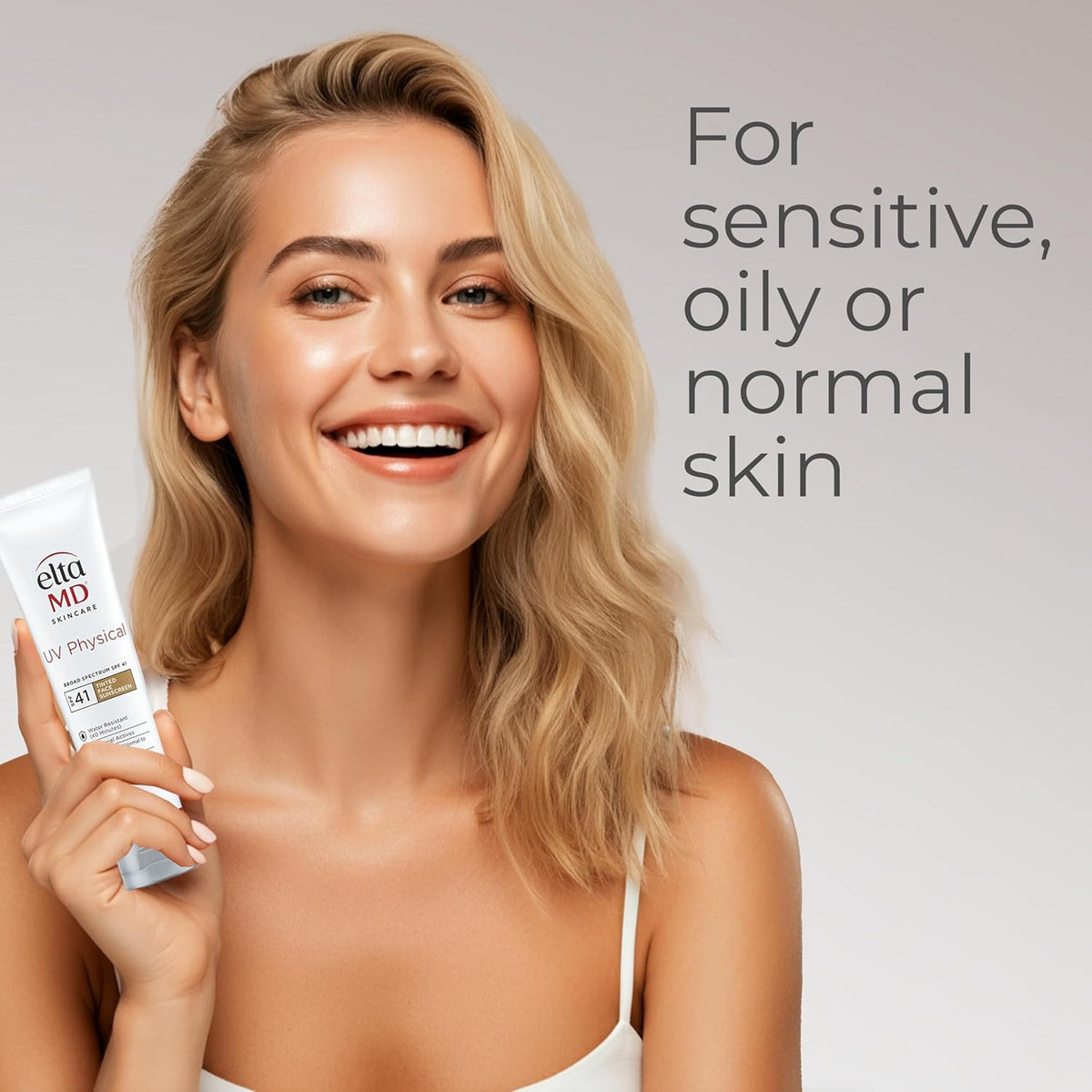 EltaMD UV Physical Tinted Sunscreen for Face, 100% Mineral Active Sunscreen