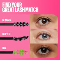 Maybelline Great Lash BIG Washable Mascara, Volumizing, Thickening, Lengthening Mascara, Very Black, 2 Count