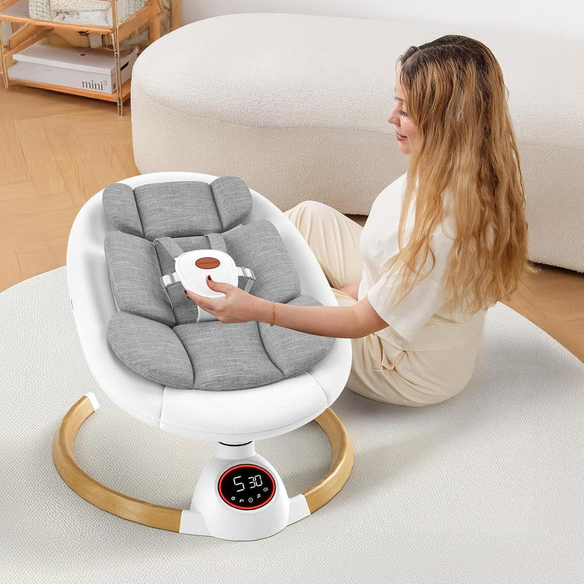 Baby Swings for Infants, Electric Baby Swing with 5 Speeds and Preset Lullabies, USA Product