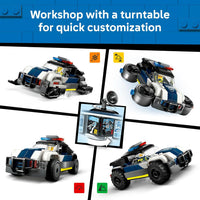 LEGO® City Custom Police Car Garage 60457 Toy Set for Real-Life Heroes Aged 6 and Up