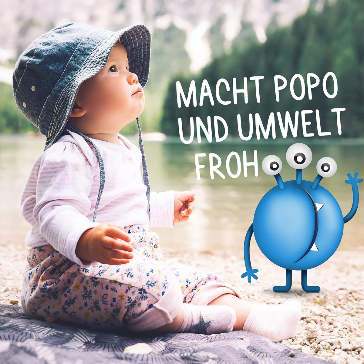 ProctyClean PopoLino Baby Mild Popo Foam Instead of Baby Wipes Cleaning Foam Vegan and Natural Cosmetics Popo Foam with Aloe Vera, Hamamelis, Bergamot and Vitamin E. Makes Bottom and Environment Happy