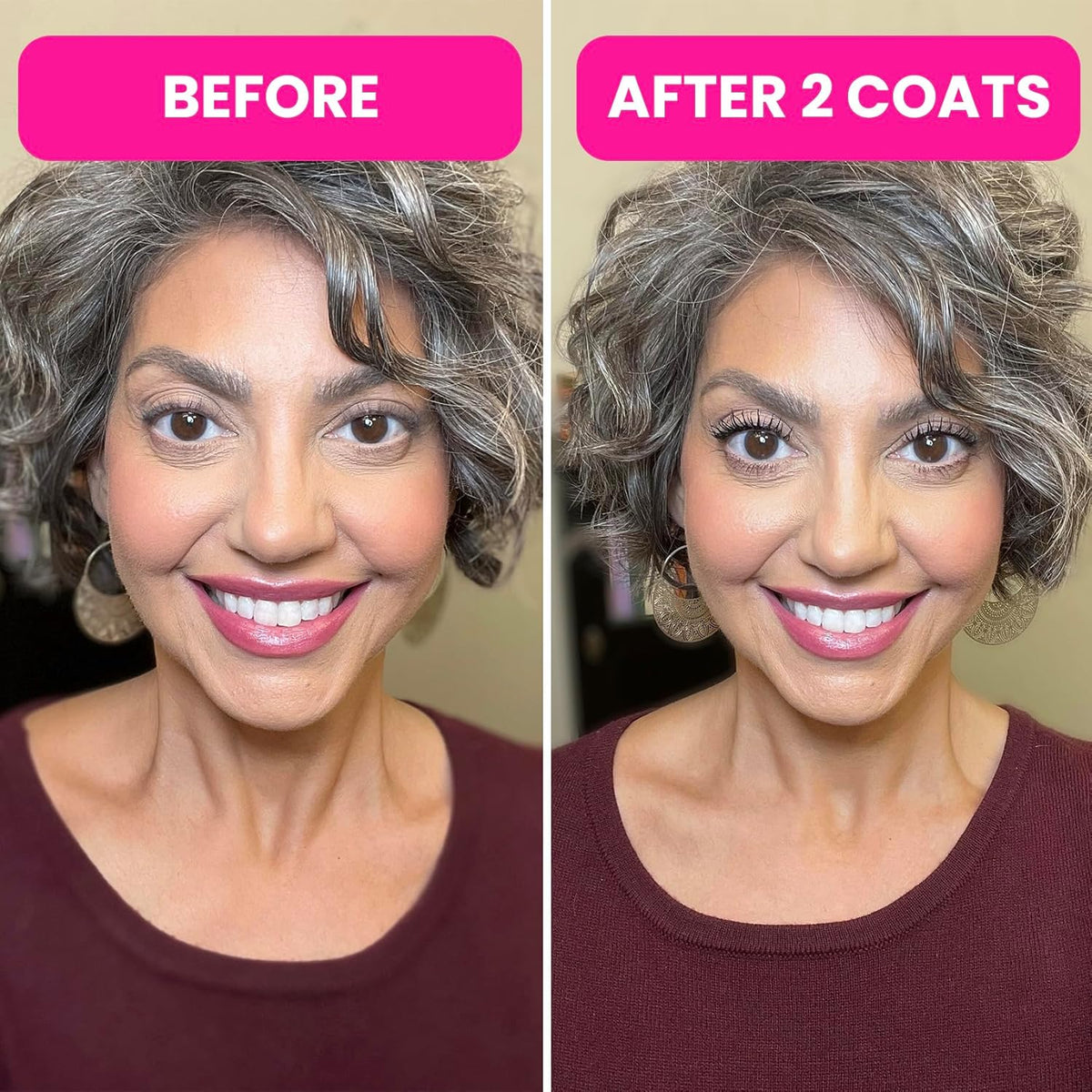 PrimeLash Mascara for Older Women – Volumizing, Incredible Length in 2 Coats – Long-Stay, Zero Clumps, Hypoallergenic (Brown)