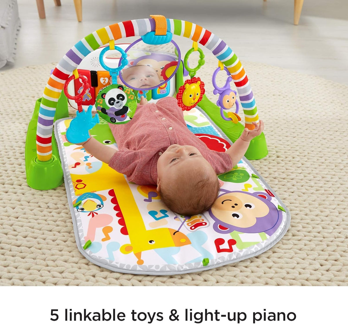 Fisher Price - Deluxe Kick & Play Piano Gym Green