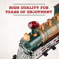 Classic Train Set w/Lights and Sounds - Battery Operated Electric Train with 8 Rails