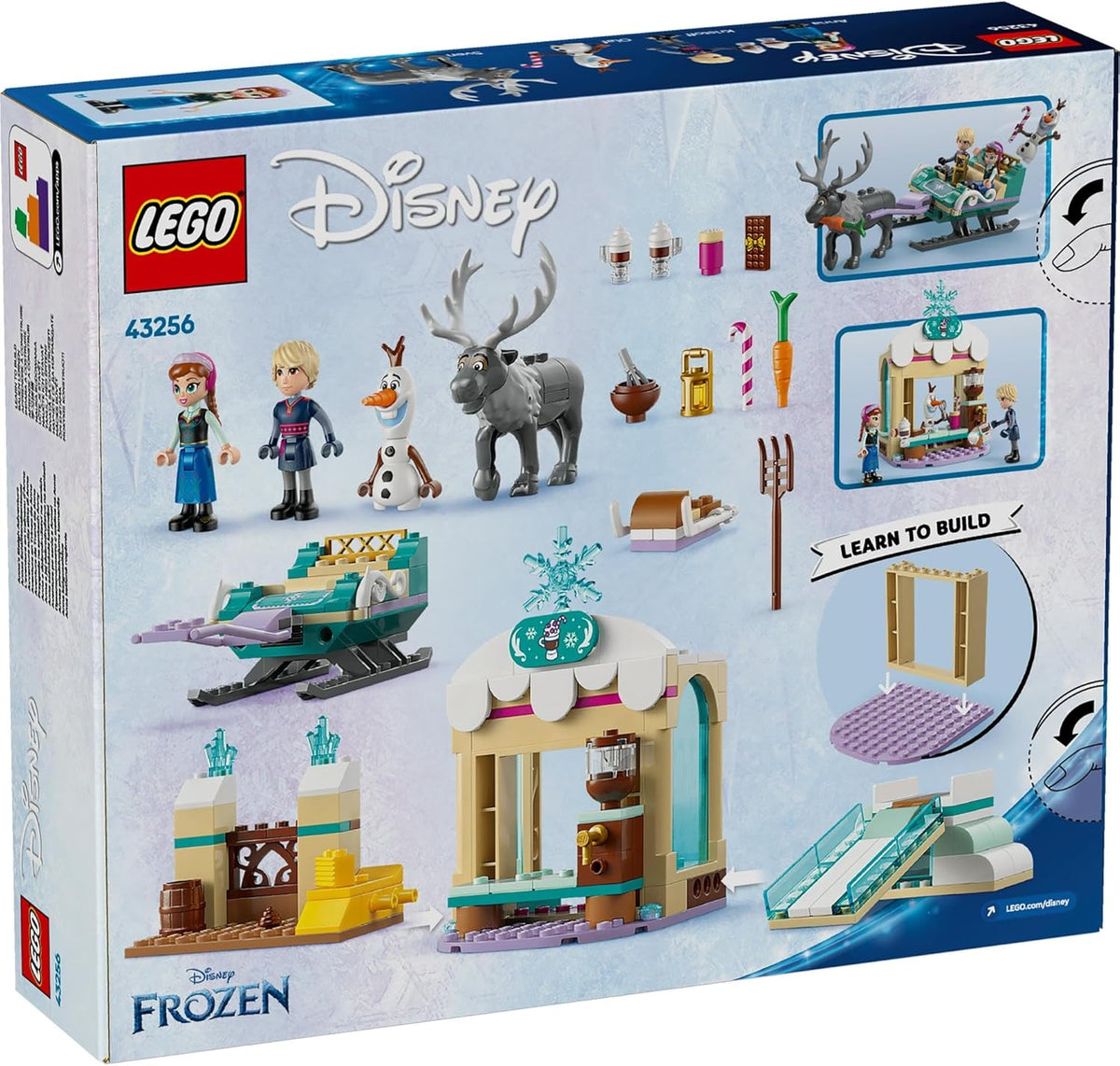 LEGO Disney Frozen Anna’s Sleigh Adventure, Princess Toy for 4+ Year Old Girls & Boys