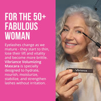 Vibriance Volumizing Tubing Mascara, Soft Black - Hypoallergenic, USA Made - Moisturizing, Lifting, Long-Lasting - Special Tube Formula for 50+