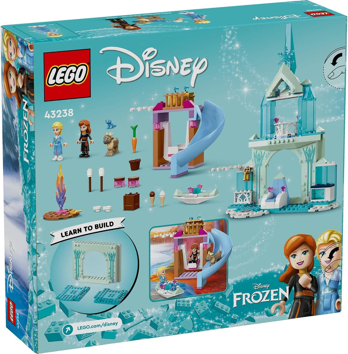 LEGO ǀ Disney Princess Elsa’s Frozen Castle Building Toy for 4+  Role Play 43238