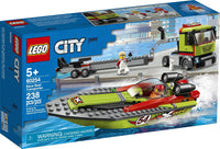 LEGO City Race Boat Transporter 60254 Race Boat Toy, Fun Building Set for Kids