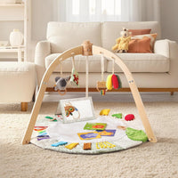 Promise Babe Wooden Baby Play Gym & Tummy Time Playmat (0–12M+)