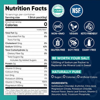 Venture Pal High Sodium Sugar Free Electrolytes Powder Packet - Hydration Packets with Vitamin, Sodium & Potassium | Zero Calories | Vegan, Keto & Paleo Friendly Electrolyte Drink Mix - 30 Sticks
