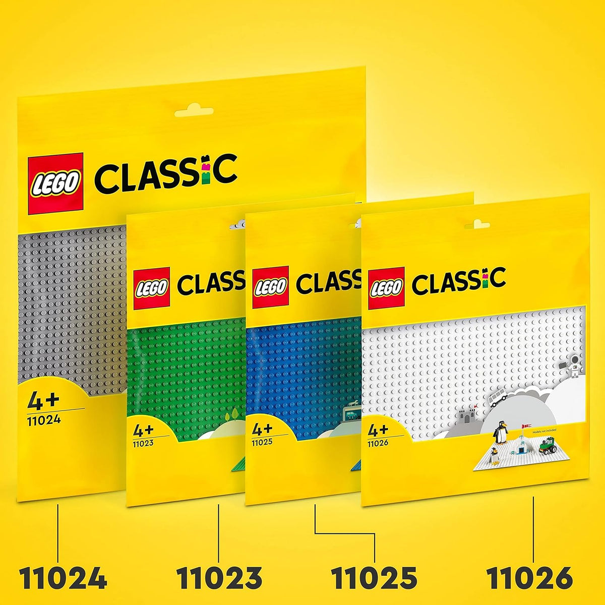 LEGO Classic Green Building Plate, Building & Construction Kids Toy for 4+ Year