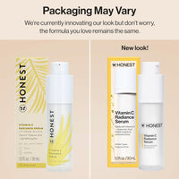 Honest Beauty Vitamin C Radiance Brightening Serum | Improves Skin Tone + Complexion | Vitamin C, Pearl, Hyaluronic Acid | EWG Verified + Cruelty Free | 1 fl oz