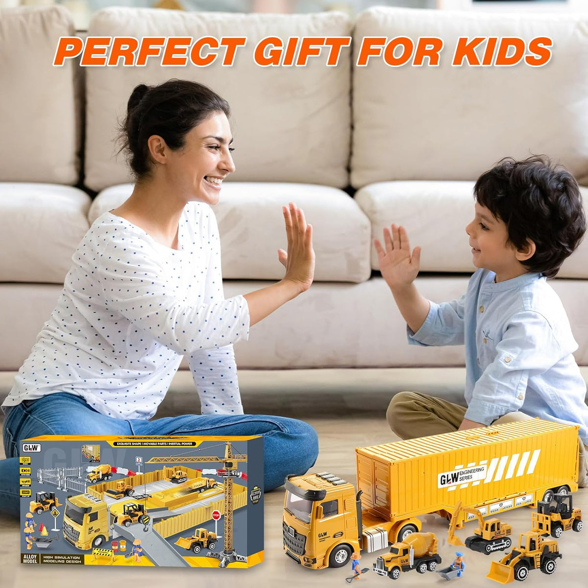 Construction Site Vehicles for 3-7 Years Old Boys Construction Site Vehicles
