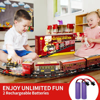 Train Set - Train Toys for Boys w/Smokes, Lights & Sound