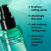 e.l.f. Power Grip Dewy Setting Spray, Ultra Fine Mist Made With Hyaluronic Acid