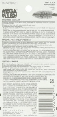 Maybelline New York Volume Express Mega Plush Washable Mascara, Very Black, 0.3 Fluid Ounce