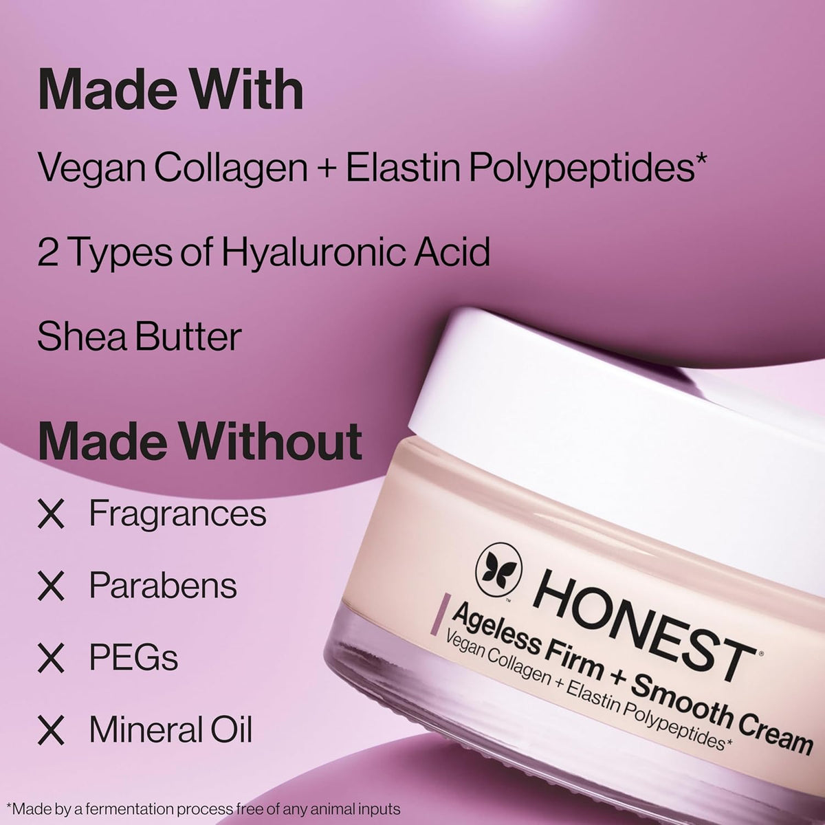 Honest Beauty Ageless Firm and Smooth Cream | Powered by Vegan Collagen and Elastin Polypeptides