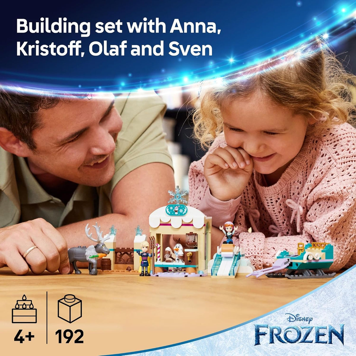 LEGO Disney Frozen Anna’s Sleigh Adventure, Princess Toy for 4+ Year Old Girls & Boys