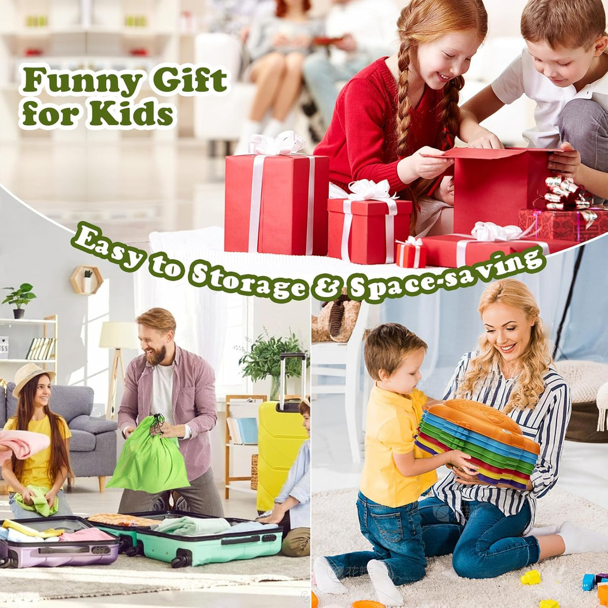 Frog Balance Stepping Stones for Kids | 8-Piece Indoor/Outdoor Obstacle Course Toys |