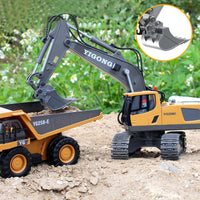 linzezon RC Dump Truck Car, Remote Control Excavator, Kids RC Dump Truck Toy