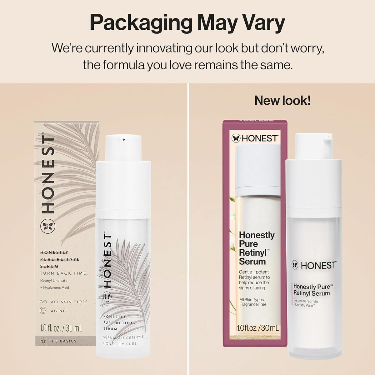 Honest Beauty Honestly Pure Nightly Retinyl Serum | Moisturizes, Exfoliates, Reduces Fine Lines + Wrinkles | Retinyl Linoleate + Hyaluronic Acid | Vegan + Cruelty Free | 1 fl oz