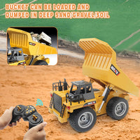 Fisca 6 Ch 2.4G Alloy Remote Control Dump Truck 4 Wheel Driver