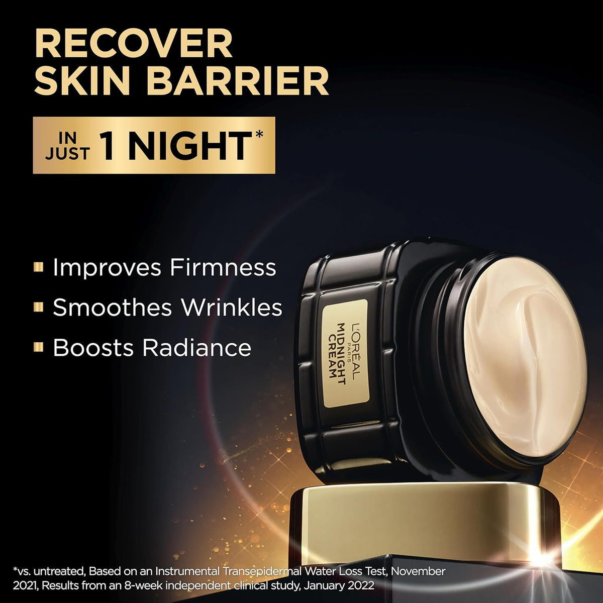 L'Oreal Paris Age Perfect Anti-Aging Midnight Cream, Face Moisturizer to Reduce Wrinkles and Firm Skin, 1.7oz