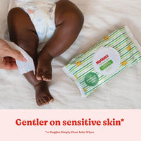 HUGGIES Natural Care Unscented Baby Wipes, Sensitive, 3 Refill Packs (528 Total Wipes)