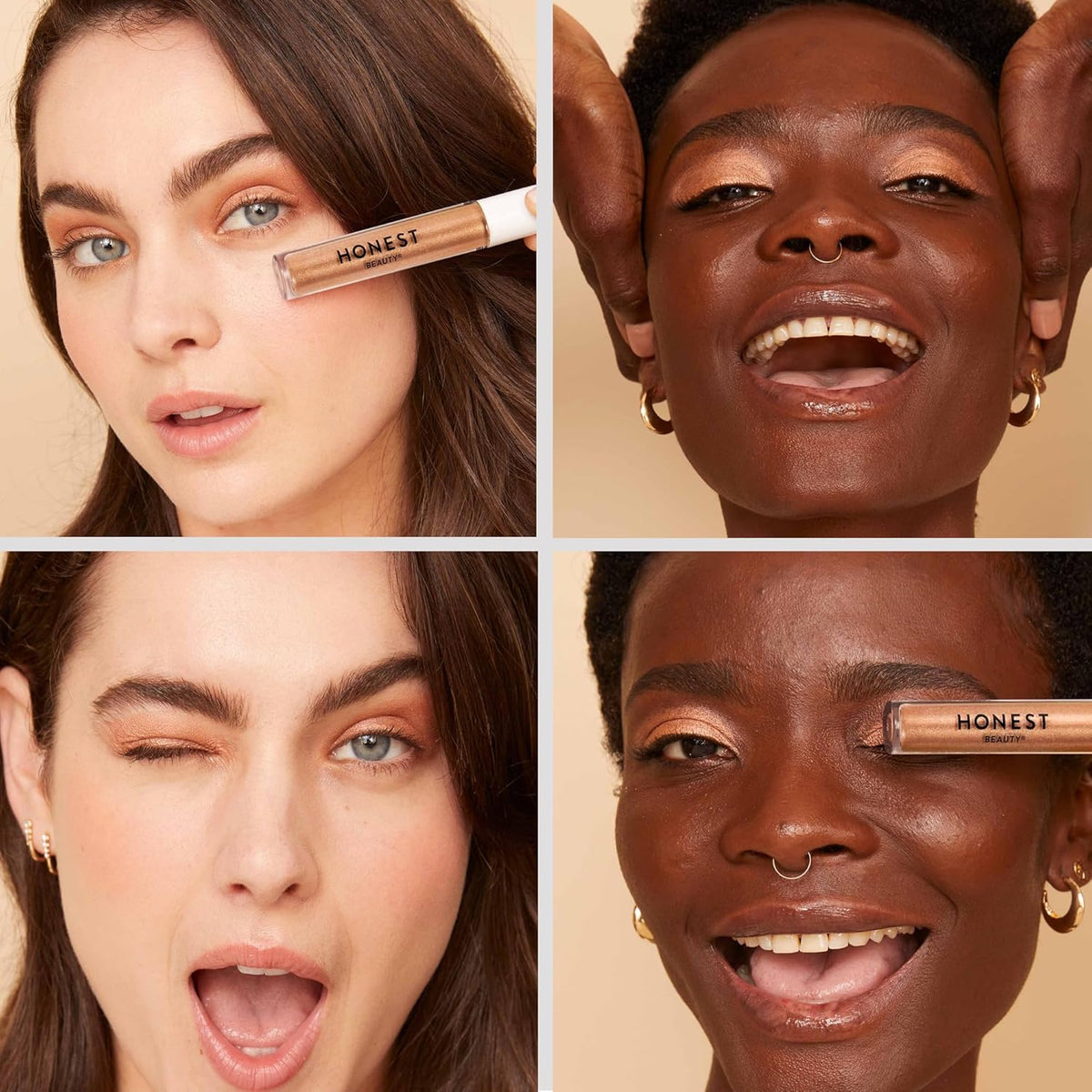 Honest Beauty Eye Catcher Lid Tint | Lightweight Liquid Eyeshadow | Vegan + Cruelty Free | Happy Hour, .12 fl oz