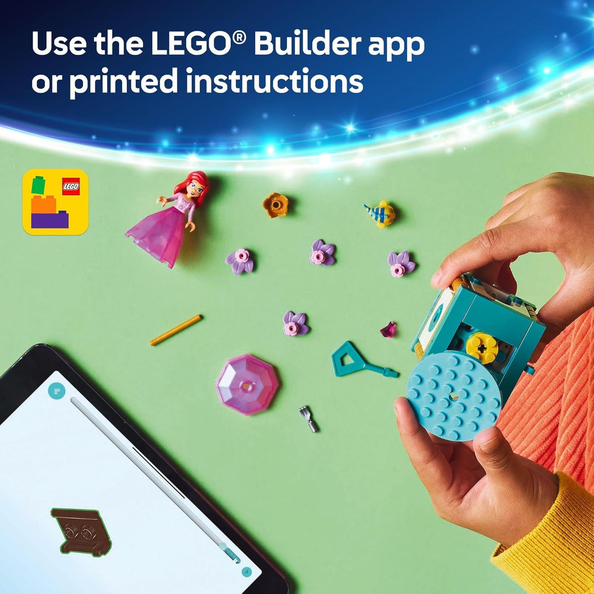 LEGO Disney Twirling Ariel Playset, Princess Toy for 5+ Year Old Girls & Boys,Set for Toddlers 43259