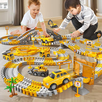 MSKOLER 200 Pieces Toy Car Tracks Sets for Kids 3-8 Years Old