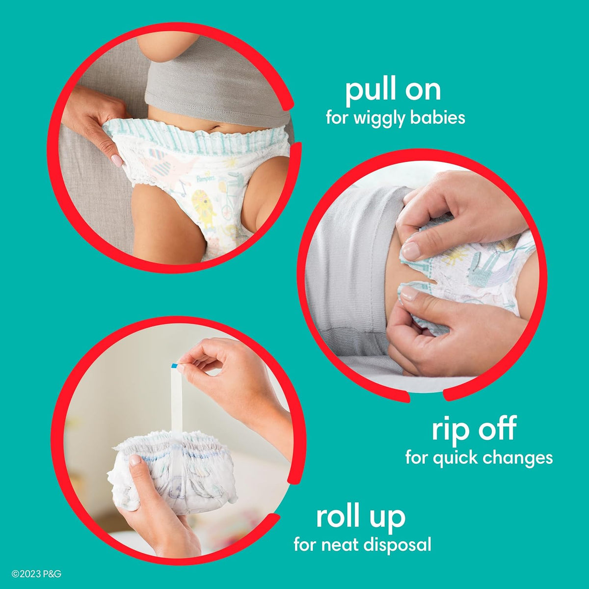 Pampers Diapers Size 7, 88 Count - Pampers Pull On Cruisers 360° Fit Disposable Baby Diapers with Stretchy Waistband, Packaging & Prints May Vary