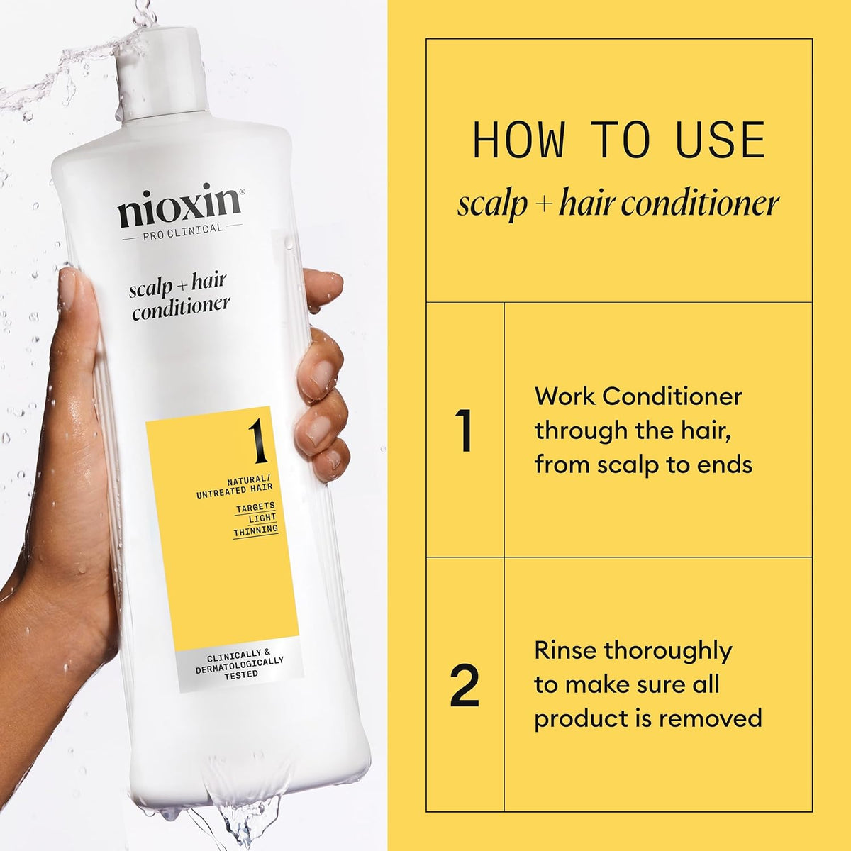 Nioxin Shampoo & Conditioner Liter Duo Sets | Prepacks with Pumps Included | Systems 1-4 | For Natural, Colored, & Damaged Hair with Light to Progressed Thinning | Strengthen & Boost Hair Density