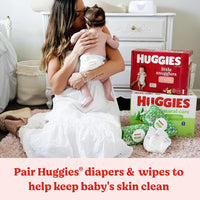 HUGGIES Natural Care Unscented Baby Wipes, Sensitive, 3 Refill Packs (528 Total Wipes)