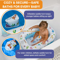 Mommy's Helper | Inflatable Under The Sea Baby Bathtub, Portable Bathtub Recommended Months 6 to 24