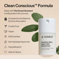 Honest Beauty The Daily Calm Lightweight Moisturizer for Sensitive Skin | Hyaluronic Acid + Calming Phyto-Blend | EWG Verified, Vegan + Cruelty Free | 1.7 fl oz