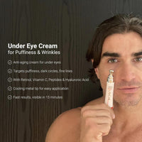 LifeCell All-in-One Eye Treatment – Anti-Aging Under Eye Cream for Puffiness, Dark Circles & Wrinkles – With Retinol, Vitamin C, Peptides & Hyaluronic Acid – Cooling Application