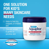Aquaphor Children's Advanced Therapy Healing Ointment, 41% Petrolatum Skin Protectant Ointment for Minor Wound Care, Chapped or Cracked Skin and Lips, 14 Oz Jar