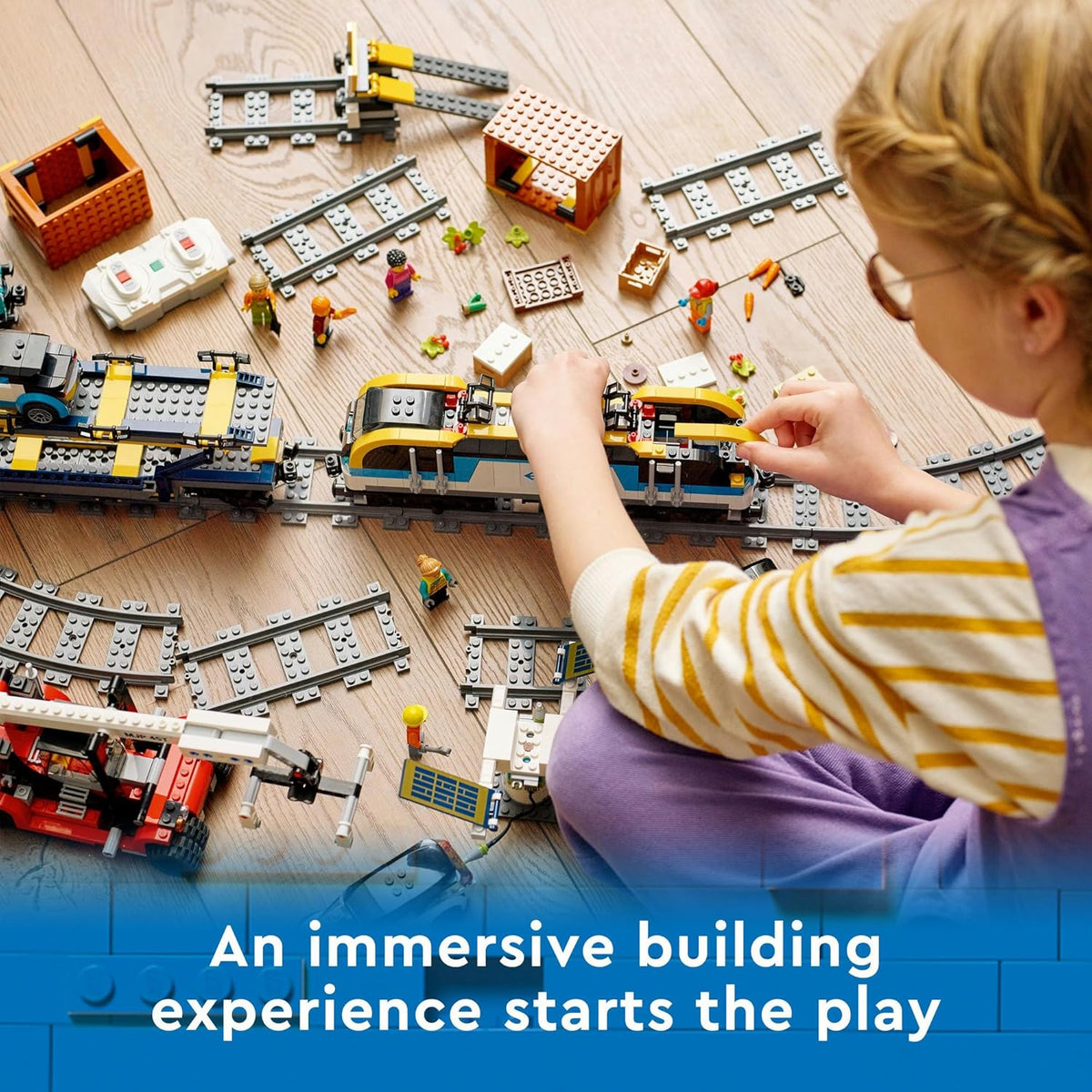 LEGO® City Freight Train 60336 Building Kit; Powered Up Toy Train Set for Ages 7+